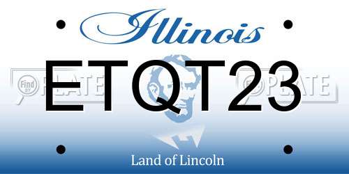 ETQT23 Illinois License Plate