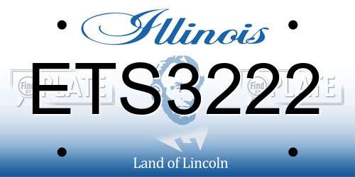 ETS3222 Illinois License Plate
