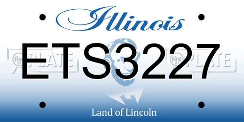 ETS3227 Illinois License Plate
