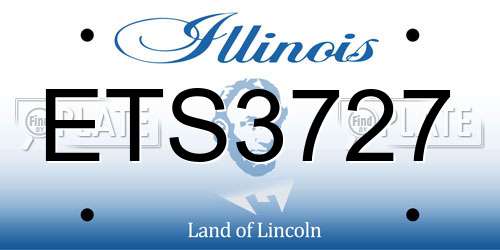 ETS3727 Illinois License Plate