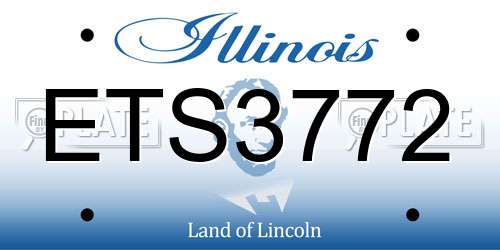 ETS3772 Illinois License Plate