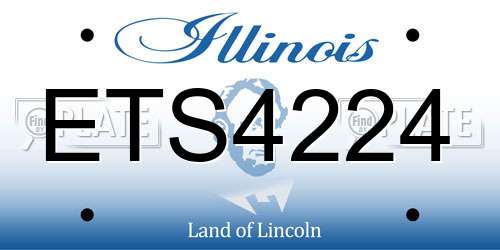 ETS4224 Illinois License Plate