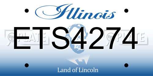 ETS4274 Illinois License Plate