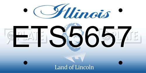 ETS5657 Illinois License Plate