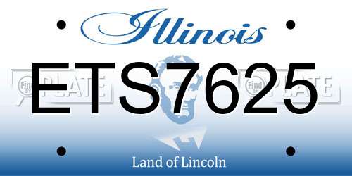 ETS7625 Illinois License Plate