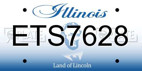 ETS7628 Illinois License Plate