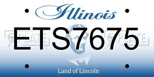 ETS7675 Illinois License Plate