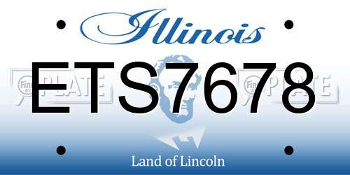 ETS7678 Illinois License Plate
