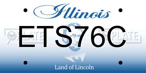 ETS76C Illinois License Plate