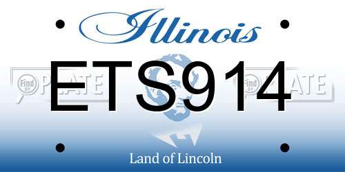ETS914 Illinois License Plate
