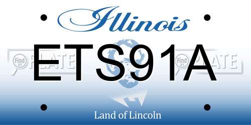 ETS91A Illinois License Plate