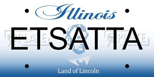 ETSATTA Illinois License Plate