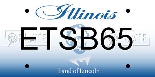 ETSB65 Illinois License Plate