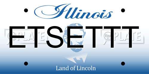 ETSETTT Illinois License Plate