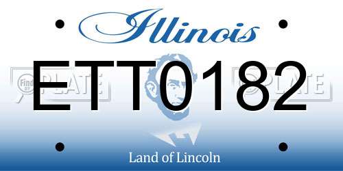 ETT0182 Illinois License Plate