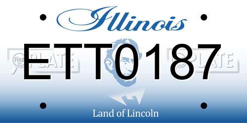 ETT0187 Illinois License Plate