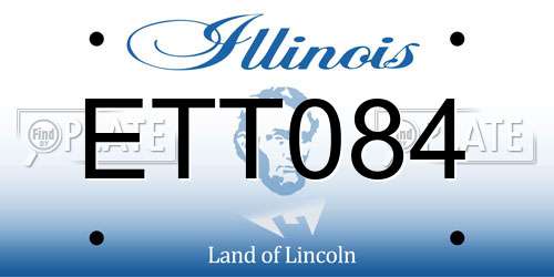 ETT084 Illinois License Plate