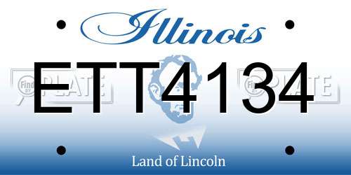 ETT4134 Illinois License Plate