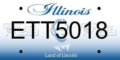 ETT5018 Illinois License Plate