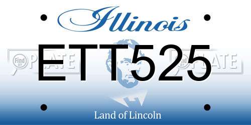 ETT525 Illinois License Plate