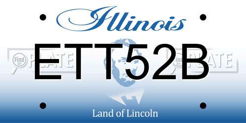 ETT52B Illinois License Plate