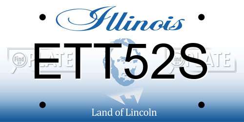 ETT52S Illinois License Plate