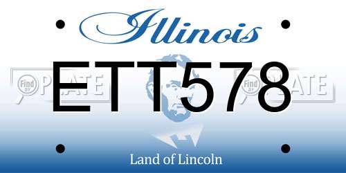 ETT578 Illinois License Plate