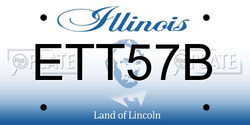 ETT57B Illinois License Plate