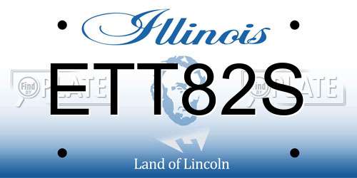 ETT82S Illinois License Plate