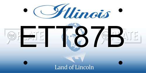 ETT87B Illinois License Plate