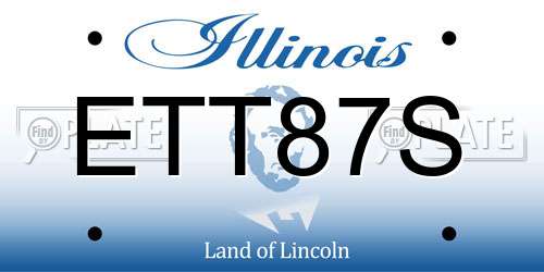 ETT87S Illinois License Plate