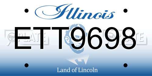 ETT9698 Illinois License Plate