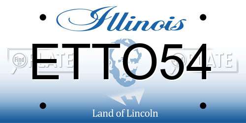 ETTO54 Illinois License Plate