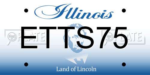 ETTS75 Illinois License Plate