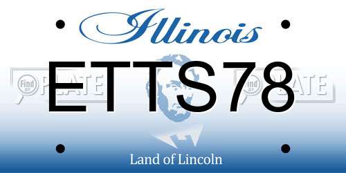 ETTS78 Illinois License Plate