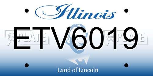 ETV6019 Illinois License Plate