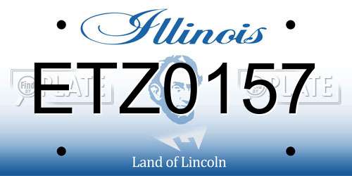 ETZ0157 Illinois License Plate