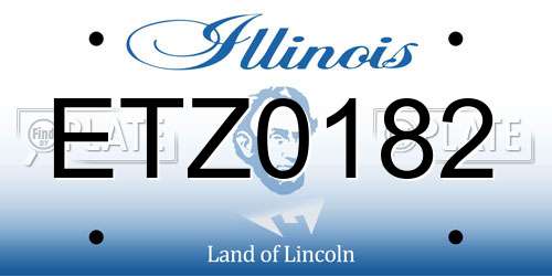 ETZ0182 Illinois License Plate