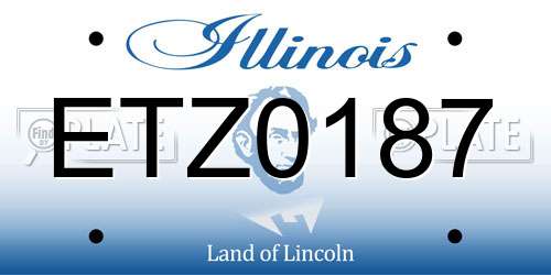 ETZ0187 Illinois License Plate