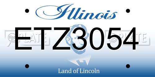ETZ3054 Illinois License Plate