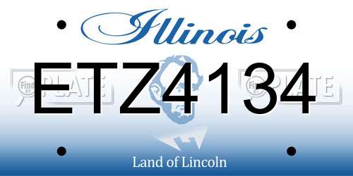 ETZ4134 Illinois License Plate