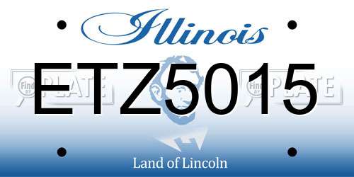 ETZ5015 Illinois License Plate