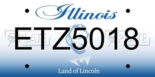 ETZ5018 Illinois License Plate