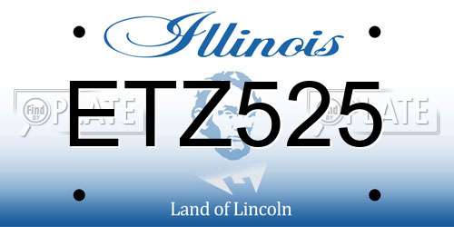 ETZ525 Illinois License Plate