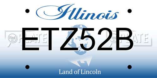 ETZ52B Illinois License Plate