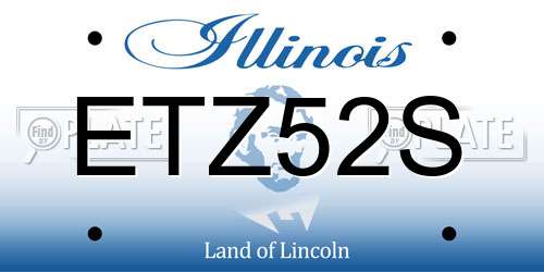 ETZ52S Illinois License Plate