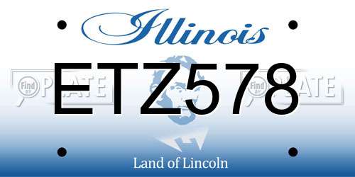 ETZ578 Illinois License Plate