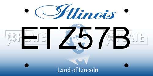 ETZ57B Illinois License Plate