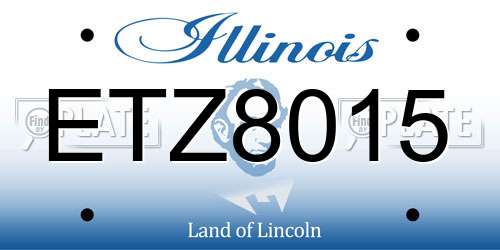 ETZ8015 Illinois License Plate