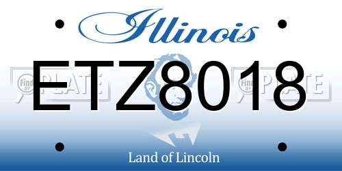 ETZ8018 Illinois License Plate